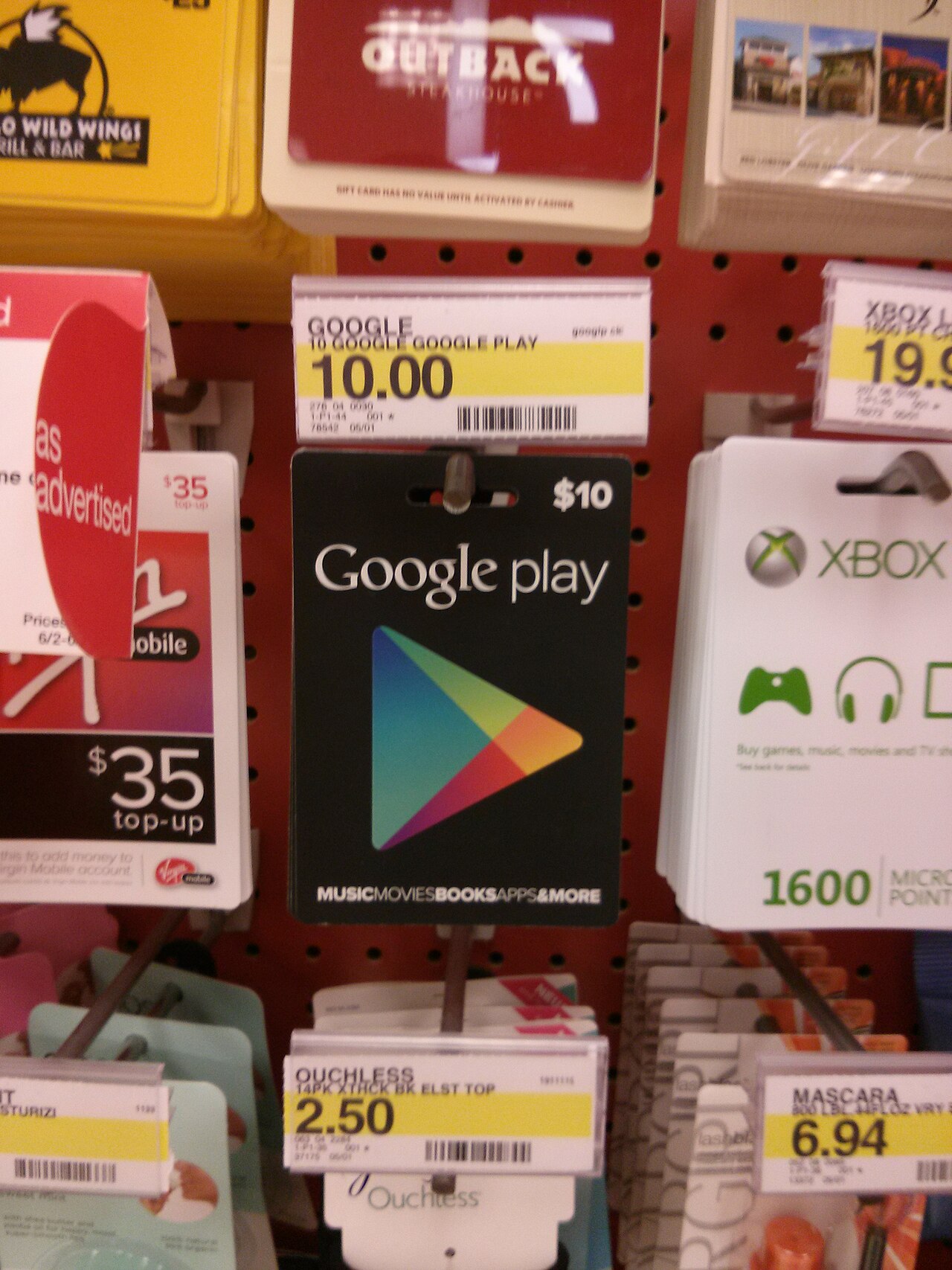Подарочная карта Google Play с кодом активации